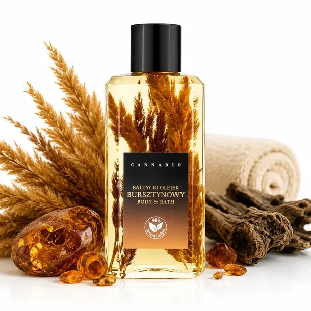 Bałtycki Olejek Bursztynowy 300ml 98% składników pochodzenia naturalnego
