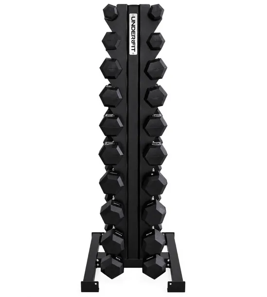 Zestaw Hantli HEX 2x1-10 kg 110 kg  ze stojakiem pionowym 10 Par UNDERFIT