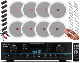 glosniki-sufitowe-jbl-wzmacniacz-amplituner-bluetooth-usb-radio-pilot