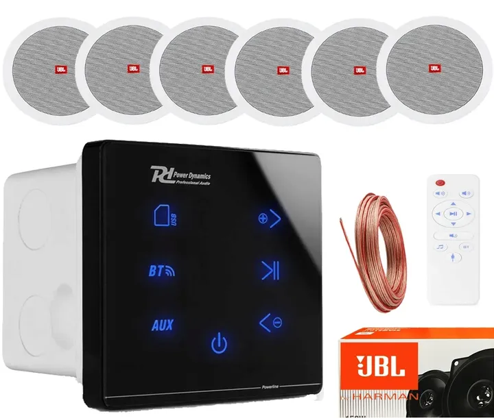 JBL SUFITOWY ŚCIENNY DOTYKOWY ZESTAW AUDIO BLUETOOTH USB 6 GŁOŚNIKÓW JBL
