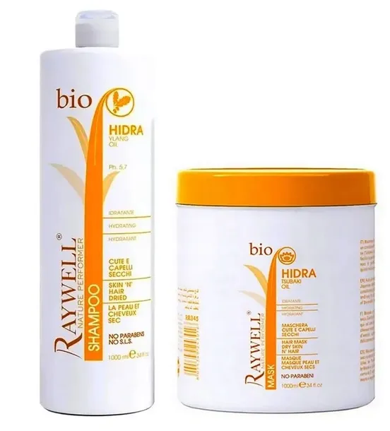 RAYWELL BIO HIDRA MASKA SZAMPON ZESTAW NAWILŻAJĄCY 2x1000ml