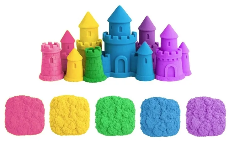 PIASEK KINETYCZNY PLASTYCZNY 5KG PIASKOLINA DLA DZIECI MAGICZNY MIKS KOLORY