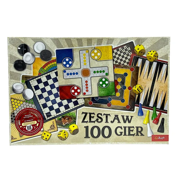 Trefl 03008 Zestaw 100 gier planszowych