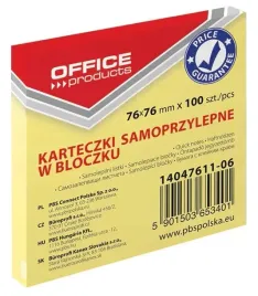 bloczek-samoprzylepny-office-products-76x76mm-x-100szt-zolty