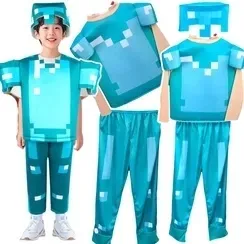 stroj-minecraft-przebranie-dla-chlopca-steve-diamentowy-maska-kostium-bal