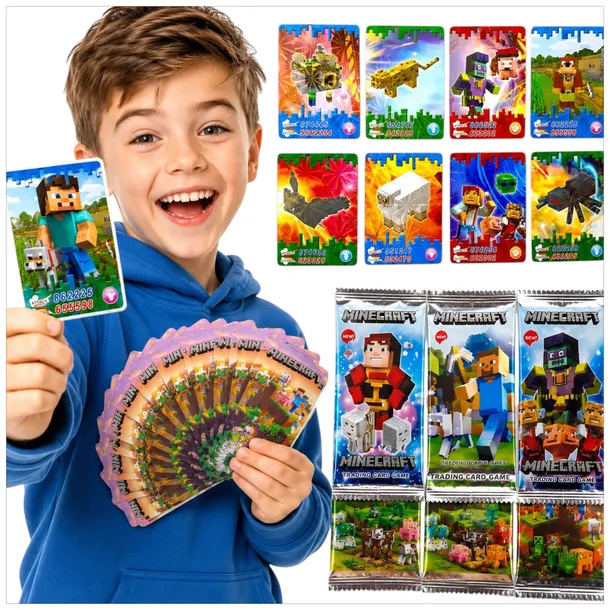 MINECRAFT KARTY KOLEKCJONERSKIE DO GRY 288 SZTUK 36 SASZETEK MEGA BOX BOOST
