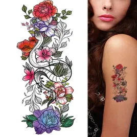 tatuaz-zmywalny-tymczasowy-wodny-bezpieczny-21cm-motyw-kolorowe-kwiaty