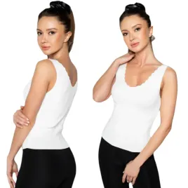 bluzka-damska-elastyczna-top-na-ramiaczka-ozdobny-dekolt-biala-one-size
