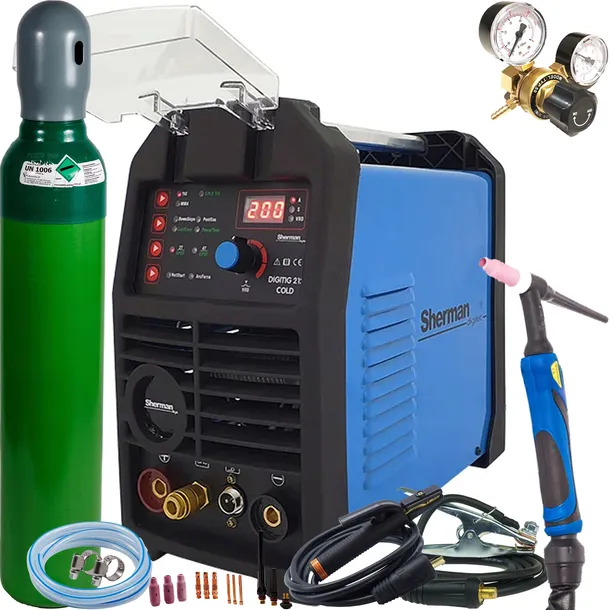 Spawarka DIGITIG 212 COLD TIG HF DC MMA COLD TIG 200A 230V IGBT ZESTAW3