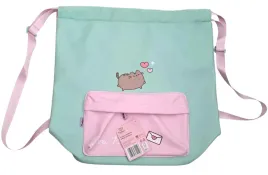 pusheen-plecak-sznurkowy-worek-zielono-rozowy