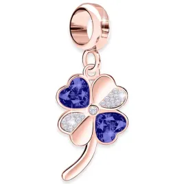 charms-pozlacany-koniczyna-niebieskie-serca-z-bialymi-cyrkoniami-srebro-925