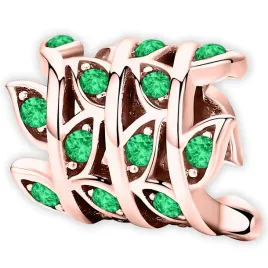 charms-rozowy-galazka-zielone-liscie-pozlacany-750-lisc-cyrkonie-srebro-925