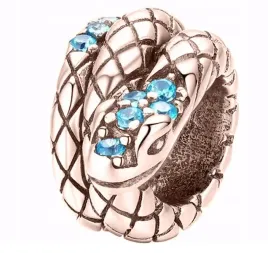 charms-rozowe-zloto-waz-snake-zwierze-925