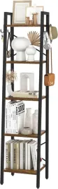 regal-na-ksiazki-5-poziomow-stabilna-metalowa-rama-w-ksztalcie-litery-x