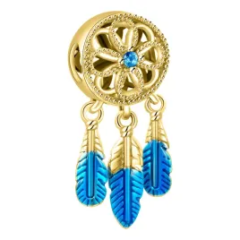 charms-lapacz-snow-niebieski-zolte-zloto-925