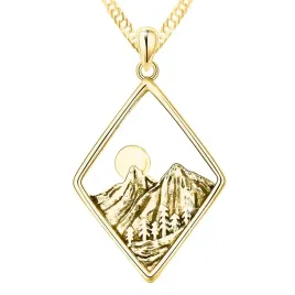 zloty-naszyjnik-z-gorami-tatrami-pozlacany-585-gory-tatry-slonce-srebro-925