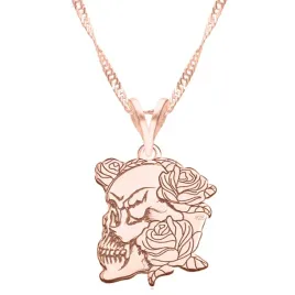 lancuszek-zloty-naszyjnik-925-czaszka-roze-kwiat