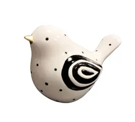 ptaszek-ceramiczny-bialo-czarny-13cm