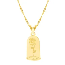 lancuszek-zloty-naszyjnik-925-roza-kwiat-rose