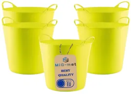 5x-pojemnik-wiadro-kosz-elastyczny-flexi-23l-zielony-gumowy-lekki-trwaly