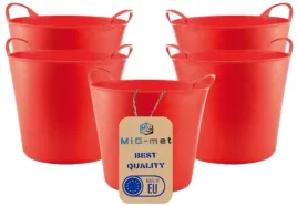 5x-pojemnik-wiadro-kosz-elastyczny-flexi-23l-czerwony-gumowy-lekki-trwaly