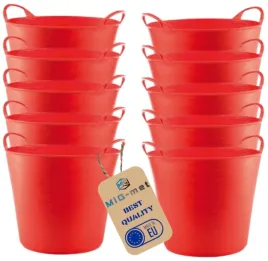 10x-pojemnik-wiadro-kosz-elastyczny-flexi-23l-czerwony-gumowy-lekki-trwaly