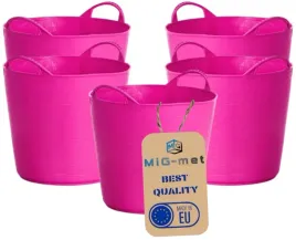 5x-pojemnik-wiadro-kosz-elastyczny-flexi-23l-fuksjagumowy-lekki-trwaly