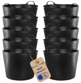 10x-pojemnik-wiadro-kosz-elastyczny-flexi-42l-czarny-gumowy-lekki-i-trwaly