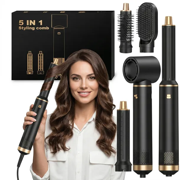 LOKÓWKA SUSZARKA DO WŁOSÓW 5W1 BRUSH ACTIV NASADKI 1000W JONIZACJA