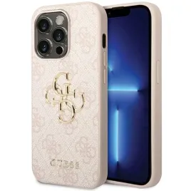 guess-pu-4g-metal-logo-case-for-iphone-15-pro-max-roz