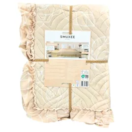 smukee-bedspread-narzuta-na-lozko-z-falbanka-bezowa-w-kwiaty-200x220cm