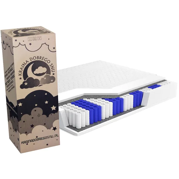 MATERAC 140x200 KIESZENIOWY DWUSTRONNY POCKET ŚREDNI H3 KDS ROYAL PUR 17 CM