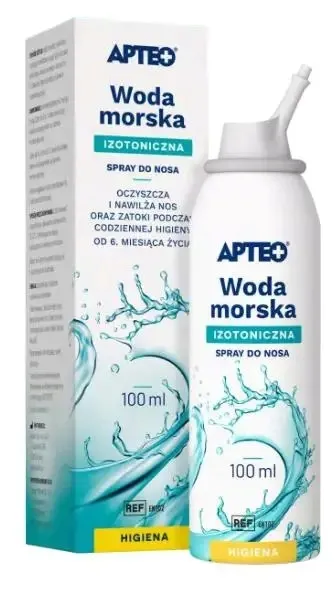Woda morska Izotoniczna Apteo spray do nosa 100 ml