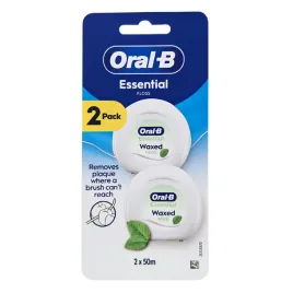 oral-b-essential-floss-mint-flavour-waxed-floss-nic-dentystyczna-2x-50-m