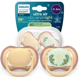 smoczek-uspokajajacy-philips-avent-ultra-air-nature-day-0-6m-2szt