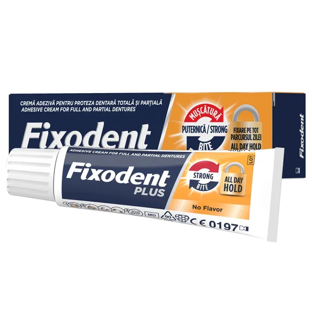Fixodent Plus All Day Hold krem mocujący do protez bez smaku 40 g