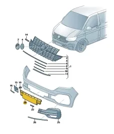 kratka-zderzaka-srodkowa-7la853678a-vw-t6-multivan-nowa-oryginalna
