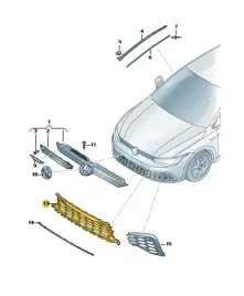 kratka-zderzaka-srodkowa-5h0853677c-golf-viii-nowa-oe