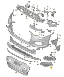 oryginalne-audi-oe-kratka-wlotu-powietrza-czern-satynowa-4k0807647a9b9