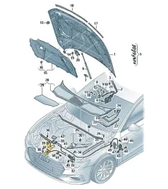 element-odblokowujacy-zamka-maski-przod-audi-a6-c8-nowy-oryginalny