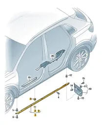 listwa-progowa-lewa-prog-audi-q3-rsq3-83a853889-nowa-oryginal-aso