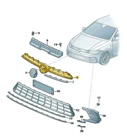 atrapa-chlodnicy-czern-chrom-vw-polo-oe-2gs853651cryp-nowe-oryginalne