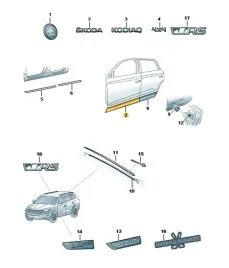 listwa-ochronna-lewo-gruntowany-skoda-oe-565854939agru-nowa-oryginalna