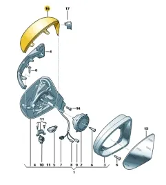 oslona-lustera-zew-gruntowana-prawa-vag-oe-3g0857538jgru-nowa-oryginalna