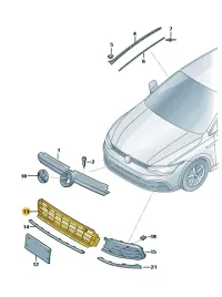 srodkowa-kratka-zderzaka-przod-vw-golf-8-5h0853677g9b9