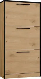 szafka-na-obuwie-paula-dab-artisan-czarne-obrzeza-3-drzwi-do-przedpokoju