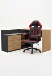 zestaw-biurko-dany-narozne-antracyt-dab-artisan-fotel-drift-czerwony