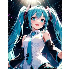 malowanie-po-numerach-z-rama-obrazy-do-malowania-anime-hatsune-miku-40x50cm