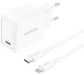 foneng-ladowarka-sieciowa-eu55-gan-pd-20w-usb-c-kabel-usb-c-lightning-bialy