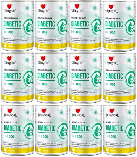 Disugual Dla Psa Mokra Dieta DIABETIC Kurczak 12X400g Cukrzyca